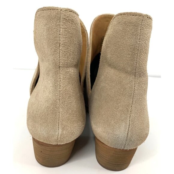 Free People Beige Suede Pointed-Toe Ankle Booties Size 39.5 EU 9/9.5 US Womens - Picture 6 of 13